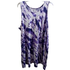 NWT Purple Tie-Dye Sleeveless Dress